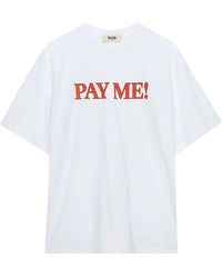 MSGM - Crew-Neck T-Shirt - Lyst