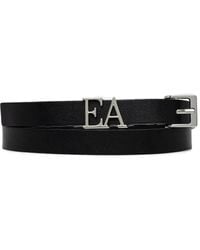 Emporio Armani - Logo Leather Belt - Lyst