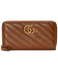 Gucci - GG Marmont Zip Around Wallet - Lyst