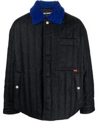 Sunnei - Contrast-Collar Padded Jacket - Lyst