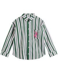 Juicy Couture - Striped Embroidered-Logo Pajama Shirt - Lyst