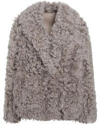 Blancha - Shearling Double-Breasted Jacket - Lyst