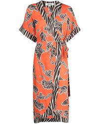 Diane von Furstenberg フローラル ラップドレス - オレンジ