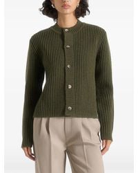 Manière De Voir - Alix Crewneck Ribbed Knit Cardigan - Lyst