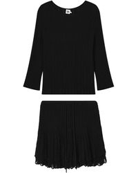 B+ AB - Ribgebreid Jumpsuit Met Ruches - Lyst