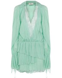 Blumarine - Ruffled Long-Sleeve Dress - Lyst