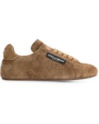 Dolce & Gabbana - Split Leather Portofino Soft Sneakers - Lyst