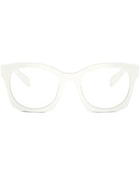 Prada - Eckige Sonnenbrille Mit Logo - Lyst