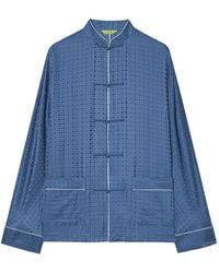 Shanghai Tang - Silk Jacquard Pyjama Set (Set Of Two) - Lyst