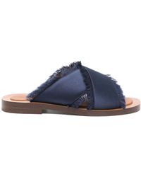 AMBLÊME - Sandalen aus Satin - Lyst
