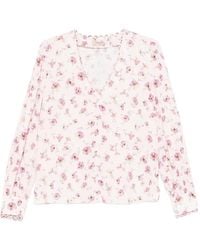 Twinset - Blusa Con Cuello En V Y Diseño Floral - Lyst