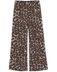Nanushka - Gerade Hose Mit Animal-Print - Lyst