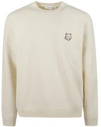 Maison Kitsuné - Fox Head Wool Sweater - Lyst