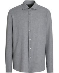 Zegna - Cashco Cotton-cashmere Shirt - Lyst
