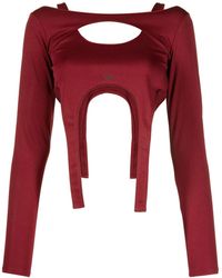 HELIOT EMIL - Layered Long-sleeved Crop Top - Lyst