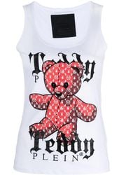 Philipp Plein - Teddy Plein Sleeveless Tank Top - Lyst