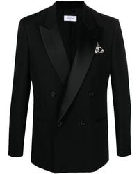 Off-White c/o Virgil Abloh - Off- Satin-Lined Virgin-Wool Tuxedo Jacket - Lyst