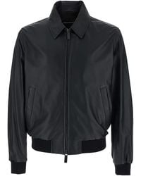 Emporio Armani - Jacket With Classic Collar - Lyst