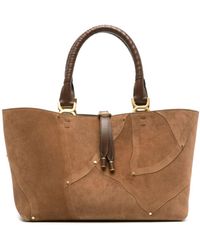 Chloé - Marcie Studded Patchwork Tote Bag - Lyst