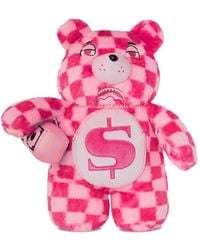 Sprayground - Check Money Bear Plush Backpack - Lyst