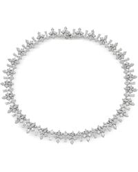 Anabela Chan - 18Kt Witgouden Diamond Fleur-De-Lys Halsketting Met Diamant - Lyst