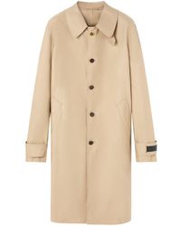 Versace - Manteau en coton à simple boutonnage - Lyst