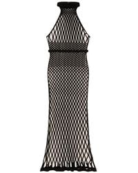 Givenchy - Open-Knit Halterneck Maxi Dress - Lyst