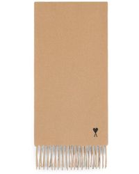 Ami Paris - Wool Scarf With Ami De Coeur - Lyst