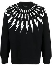 Neil Barrett - Sweatshirt mit Blitz-Print - Lyst