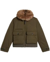 Woolrich - Faux-Fur Collar Bomber Jacket - Lyst