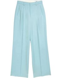 Ami Paris - High-Waisted Pleated Wool Trousers - Lyst