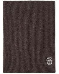 Brunello Cucinelli - Ribbed Logo-Embroidered Neck Warmer - Lyst