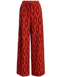 Essentiel Antwerp - Printed Drawstring-Fastening Palazzo Pants - Lyst