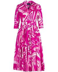Samantha Sung - Aster Belted Abstract-Print Maxi Dress - Lyst