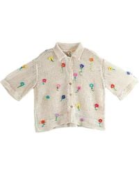 Péro - Floral Crochet Shirt - Lyst