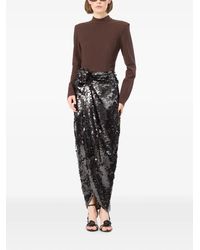 ROTATE BIRGER CHRISTENSEN - Robe Mi-Longue À Détail Noué - Lyst