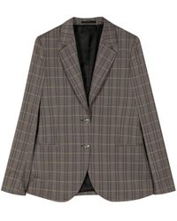 Paul Smith - Check-pattern Wool Blazer - Lyst