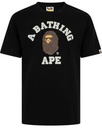 A Bathing Ape - Glass Beads College T-Shirt - Lyst