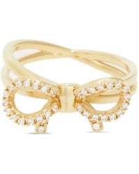 Ferragamo - Vara-Bow Crystal-Embellished Ring - Lyst