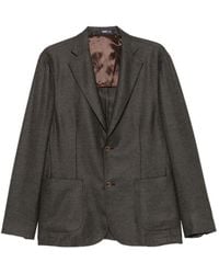 Barba Napoli - Veste À Simple Boutonnage Et Col À Revers Crantés - Lyst