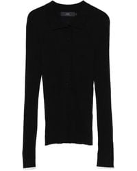 arch4 - Ribbed Cashmere Polo Top - Lyst