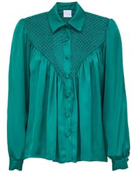 Loretta Caponi - Milvia Smocked Blouse - Lyst