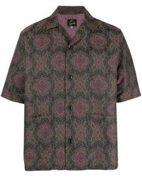 Needles - Geometric-Pattern Short-Sleeved Shirt - Lyst
