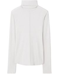 Tory Burch - Pull À Col Roulé À Côtes Fines - Lyst