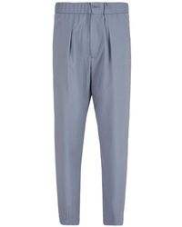 Giorgio Armani - Pleat-detail Elasticated-waistband Trousers - Lyst
