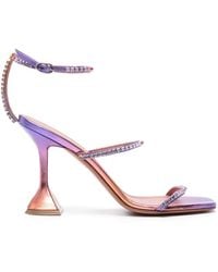 AMINA MUADDI - Gilda 95 Crystal Sandals - Women's - Calf Leather/polyurethanerubber - Lyst