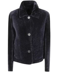 Arma - Shearling-Texture Button-Up Jacket - Lyst