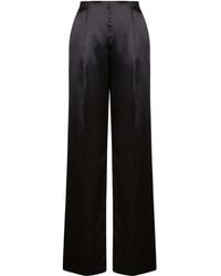 Alberta Ferretti - Wide-Leg Pants With High Waistpleats - Lyst