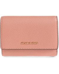 MICHAEL Michael Kors - Logo-Plaque Pebbled-Leather Wallet - Lyst