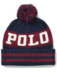 Polo Ralph Lauren - Cable-Knit Pom-Pom Beanie Hat - Lyst